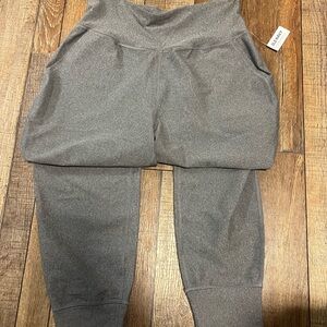 Old Navy Gray Track Pants with Tapered Leg
